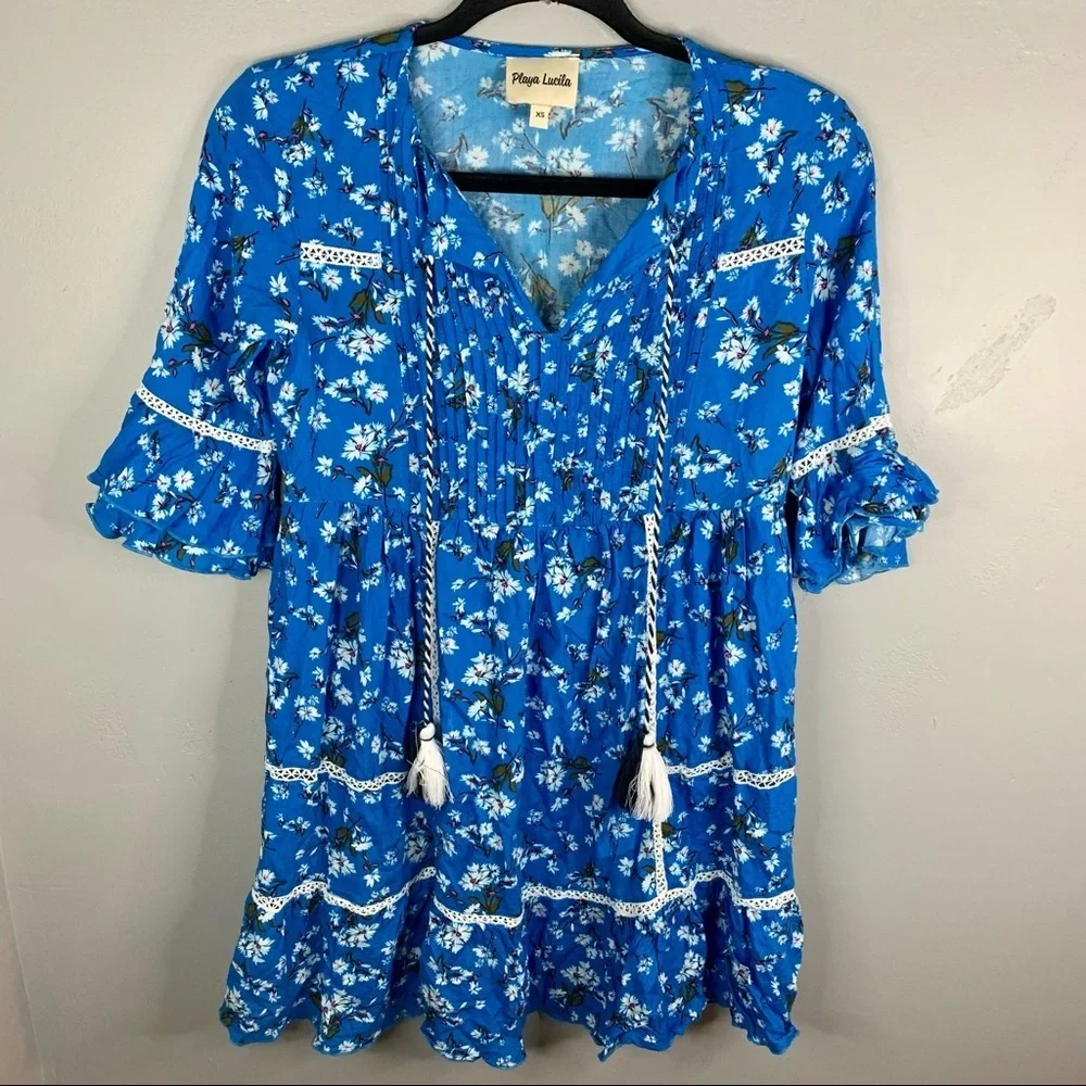 Playa‎ Lucila Blue Floral Dress